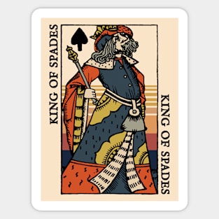 Original Standard Character of Playing Card King of Spades Sticker